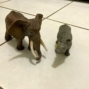 COPY - Schleich Rhinoceros and Elephant Toy Set